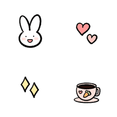 [LINE絵文字] Kawaii usagi emojiiの画像