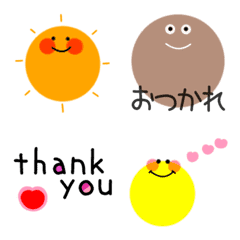 [LINE絵文字] (あいさつ)シンプルな絵文字#003の画像