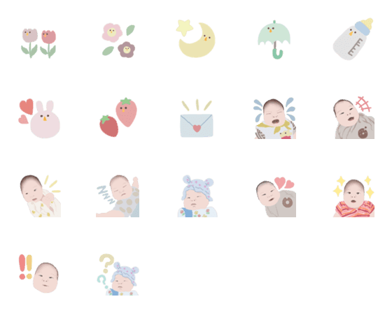 [LINE絵文字]ゆるーいふわっと絵文字28の画像一覧