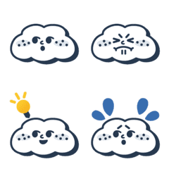 [LINE絵文字] Cloud cloud emojiの画像