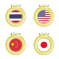 [LINE絵文字] Crown flag 01の画像