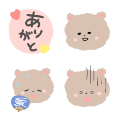 [LINE絵文字] ほわもこくまちゃんの画像