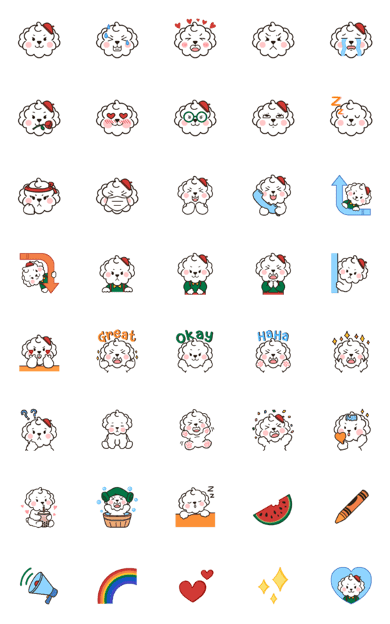 [LINE絵文字]Totofu Emojiの画像一覧