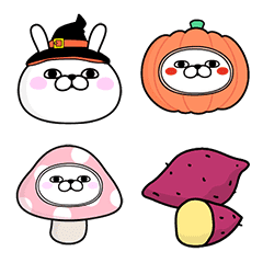 [LINE絵文字] うさぎ100％ ハロウィン絵文字の画像