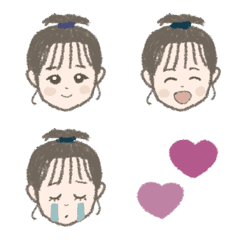 [LINE絵文字] YUKANCO女の子の絵文字♡の画像