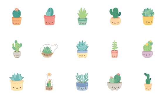 [LINE絵文字]Emoji cactusの画像一覧