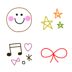 [LINE絵文字] 線画絵文字 ♪ ♪の画像