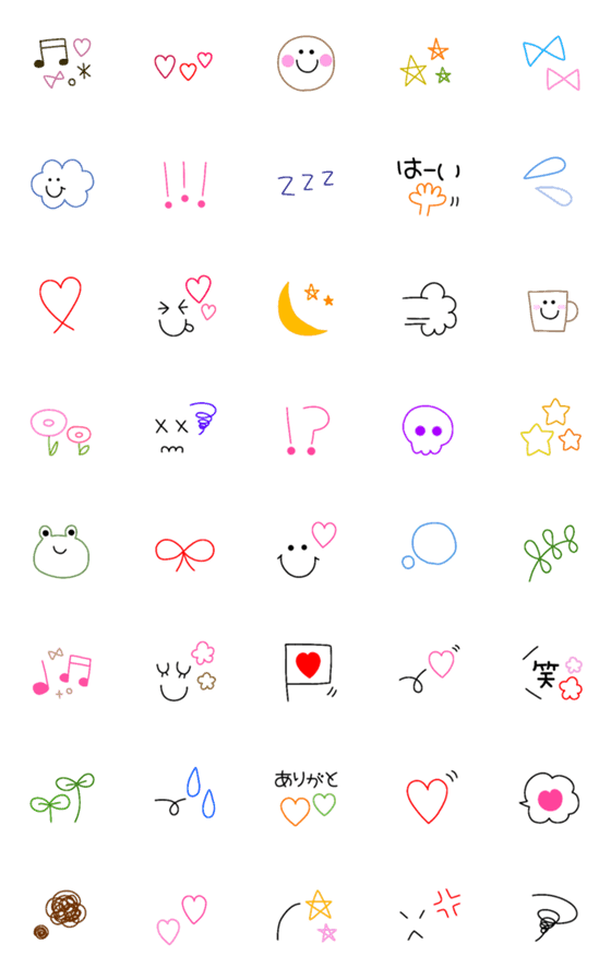 [LINE絵文字]線画絵文字 ♪ ♪の画像一覧