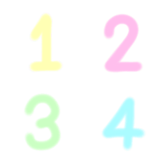 [LINE絵文字] The pastel numbersの画像