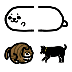 [LINE絵文字] Round Seal and Animal Friendsの画像
