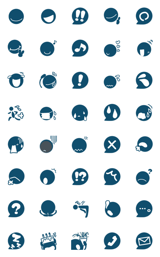 [LINE絵文字]きなこママ ブルーマンの画像一覧