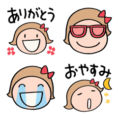 [LINE絵文字] 使いやすい☆リボンのマルン絵文字の画像