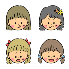 [LINE絵文字] 使いやすい！可愛い女の子たち 2の画像