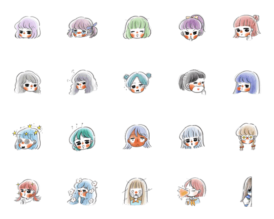 [LINE絵文字]Ann Di 's Emojiの画像一覧