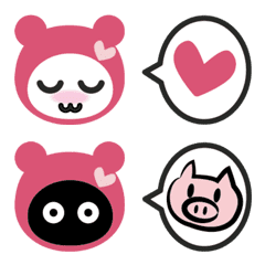 [LINE絵文字] Pink Q bearの画像