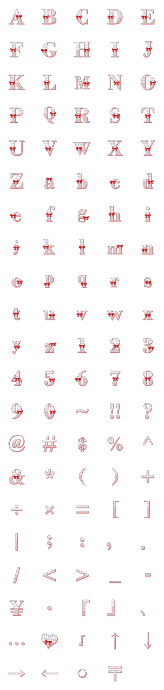 [LINE絵文字]ribbon ＆ check emojiの画像一覧