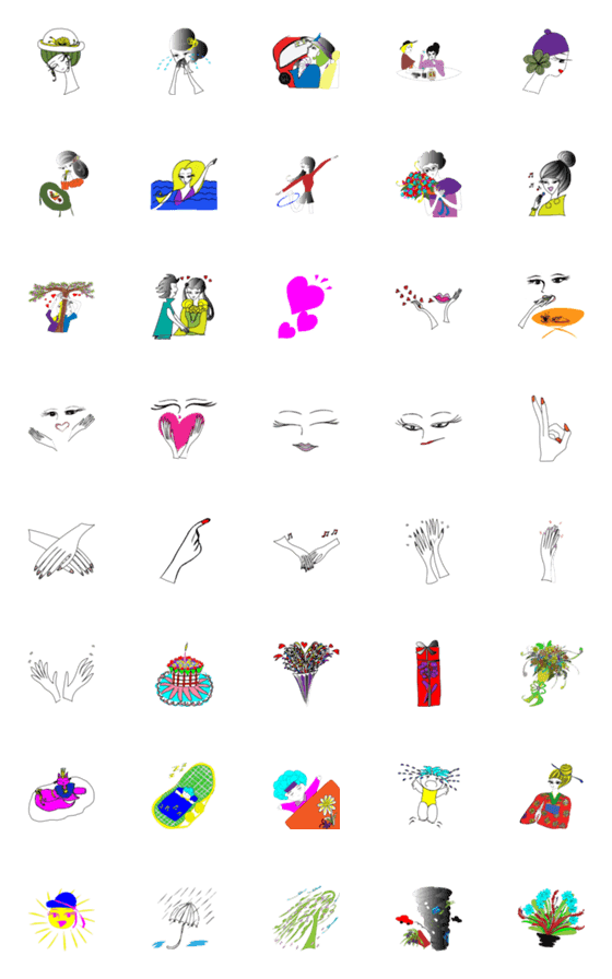 [LINE絵文字]毎日使えるオシャレな大人の絵文字3の画像一覧
