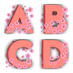 [LINE絵文字] Flowery Fonts Set 1の画像