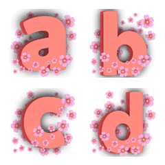 [LINE絵文字] Flowery Fonts Set 2の画像