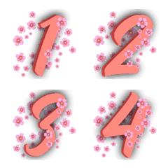[LINE絵文字] Flowery Fonts Set 3の画像