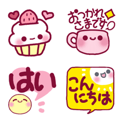 女の子の毎日使えるかわいい絵文字の絵文字メイン画像