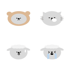 [LINE絵文字] Cat and Sheep Emojiの画像