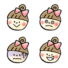 ほのぼの★かわいい女の子3の絵文字メイン画像