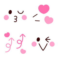 [LINE絵文字] ♡パステル×顔文字♡の画像