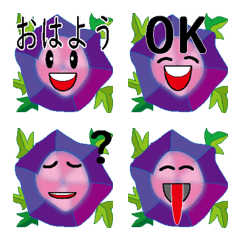 アサガオの顔の絵文字メイン画像