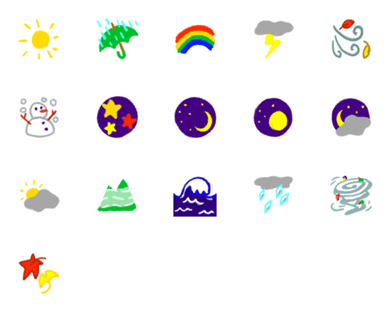 [LINE絵文字]今日の天気はどうですか？の画像一覧
