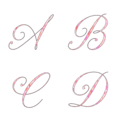 [LINE絵文字] pink alphabetの画像