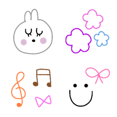 [LINE絵文字] 線画絵文字♪♪♪の画像
