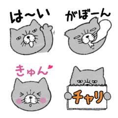 [LINE絵文字] エキゾチック猫の絵文字〈セリフ〉の画像