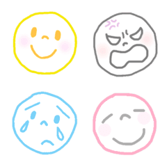 [LINE絵文字] 喜怒哀楽☆可愛いスマイル絵文字の画像