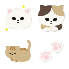 [LINE絵文字] *simple* ねこ 01の画像