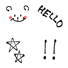 [LINE絵文字] シンプルな基本の絵文字2の画像