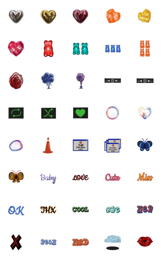 [LINE絵文字]Vintage cuteの画像一覧