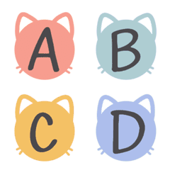 [LINE絵文字] Eng alphabets catの画像