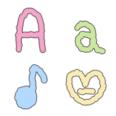 [LINE絵文字] Fluffy Pastel Alphabetの画像