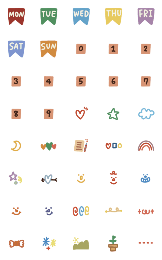 [LINE絵文字]Notepad,cute little symbols！3の画像一覧