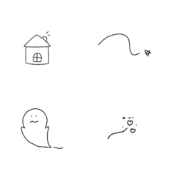 [LINE絵文字] ゆるっとかいた絵文字たちの画像