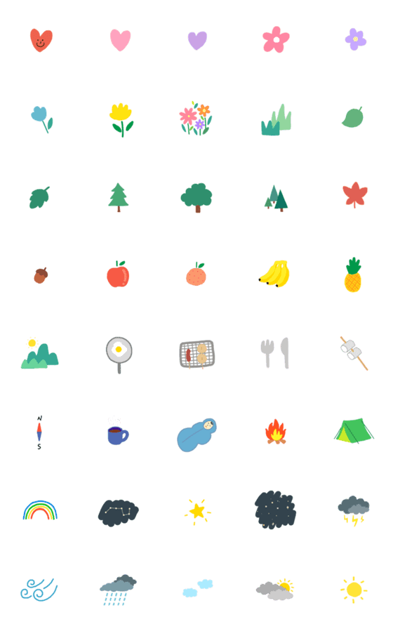 [LINE絵文字]Camping/Natureの画像一覧