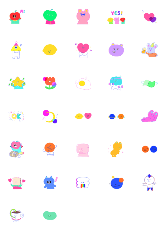 [LINE絵文字]いろいろ友達の画像一覧