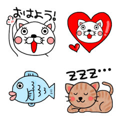 [LINE絵文字] ネコわんさか絵文字の画像