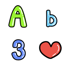 [LINE絵文字] ABC Alphabet cute emojiの画像