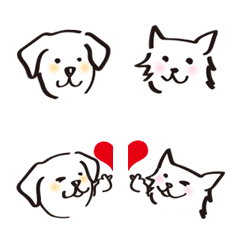[LINE絵文字] 猫と犬の素敵な友情の画像