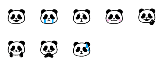[LINE絵文字]パンダEmojiの画像一覧