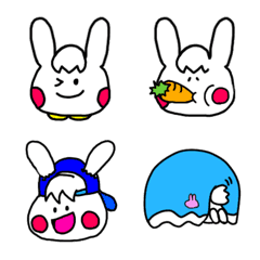 [LINE絵文字] やきゅうさぎ絵文字verの画像