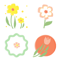 [LINE絵文字] Flowers,Red,Yellow,Greenの画像