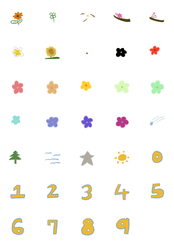 [LINE絵文字]FLOWERS OF NGの画像一覧